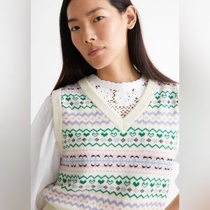 & other stories printed sweater vest